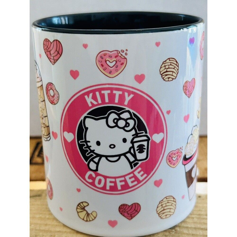Adorable NEW Pink Hello Kitty Kitty Coffee Coffee Mug Sanrio‎